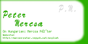 peter mercsa business card